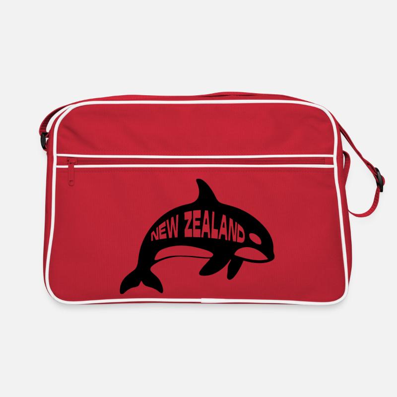 Neuseeländischer Schwertwal Retro Tasche