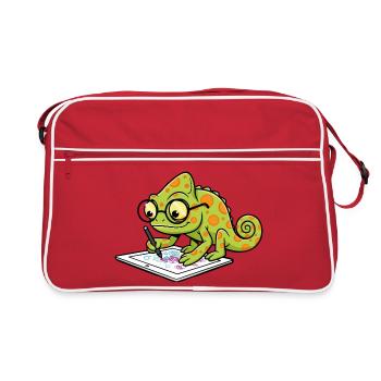 Chameleon Digital Artist Graphic Tablet Masc - Retro Bag - red/white - Front