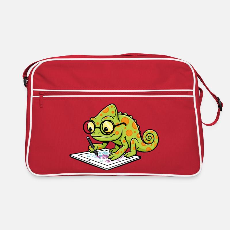 Caméléon Artiste Numérique Tablette Graphique Masc Sac Retro