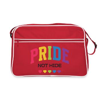 LGBTQ Pride Month - Pride Not Hide - Retro Bag - red/white - Front