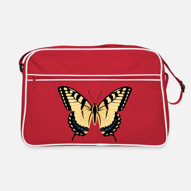 Ailes de papillon noir jaune Sac Retro