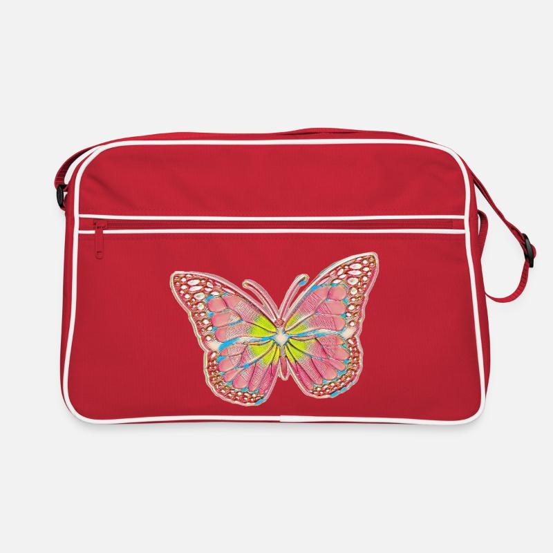 Conception magique de conte de fées papillon - Sac Retro - rouge/blanc
