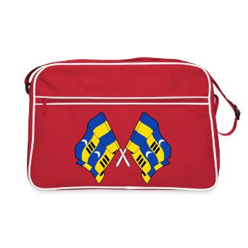 Drapeaux croisés de l’Ameland – Fierté insulaire - Sac Retro - rouge/blanc - Devant