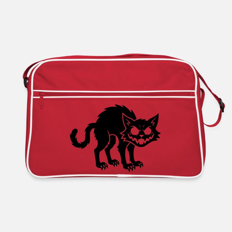 Chat noir en colère Sac Retro