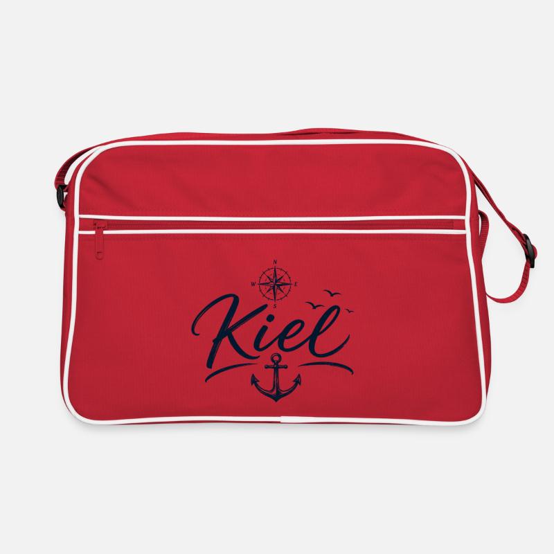 Kiel Mode mit Anker und Kompass Retro Tasche