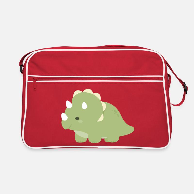 Emerald Triceratops Charm Retro Bag