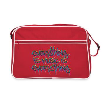 everything is music is everything tricolor - Retro Bag - red/white - Front