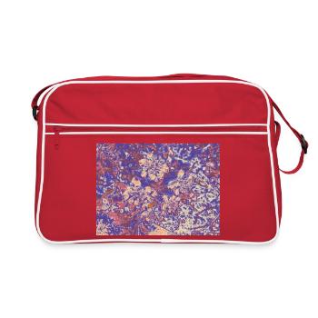 Fleurs psychédéliques imprimées néon - Sac Retro - rouge/blanc - Devant