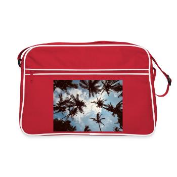 Perspective des palmiers tropicaux - Sac Retro - rouge/blanc - Devant