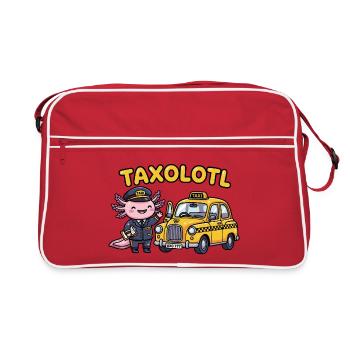 Taxolotl taxolotl avec un taxolotl jaune - Sac Retro - rouge/blanc - Devant