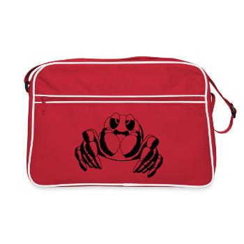 Araignée de style tatouage rétro - Sac Retro - rouge/blanc - Devant