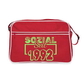 Travailleur social 1992 - Sac Retro - rouge/blanc - Devant