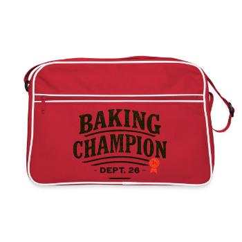 Backchampion Abzeichen – Dept 26 - Retro Tasche - Rot/Weiß - Vorne