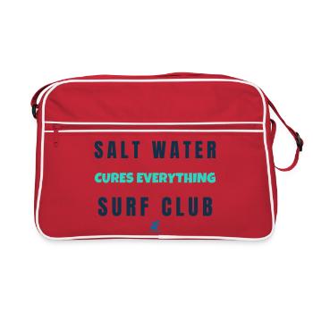 Salt Water Cures Everything Surf Club - Retro Tasche - Rot/Weiß - Vorne
