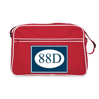 Chinesisches Abzeichen der 88. Division (Alternative Version) - Retro Tasche - Rot/Weiß - Vorne