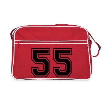 55 - Retro Tasche - Rot/Weiß - Vorne