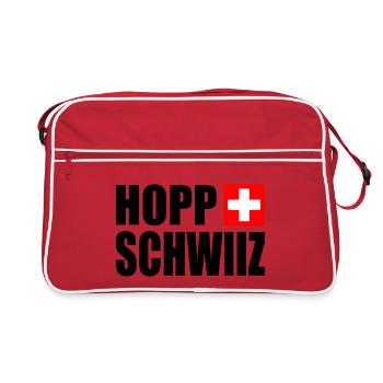 Hopp schwiiz - Sac Retro - rouge/blanc - Devant