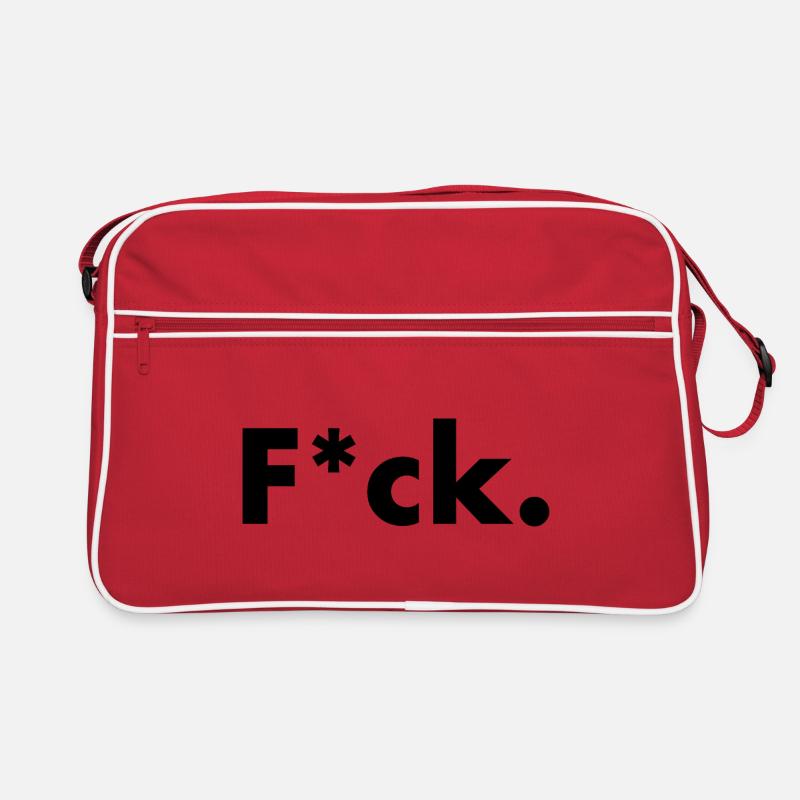 F*ck. - Retro Tasche - Rot/Weiß