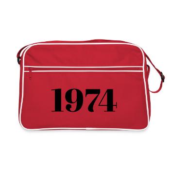 1974 Vintage 1974 Retro 1974 Anniversary 1974 - Retro Bag - red/white - Front