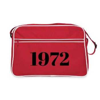 1972 Vintage 1972 Retro 1972 Anniversary 1972 - Retro Bag - red/white - Front