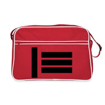 maître esclave symbole bdsm bondage latex sadomasoch - Sac Retro - rouge/blanc - Devant