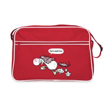 Die Rennsemmel - Retro Tasche - Rot/Weiß - Vorne
