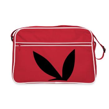 Sexy Bunny Ohren - Retro Tasche - Rot/Weiß - Vorne