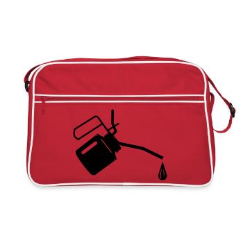 Cruche d'huile avec une goutte d'huile - Sac Retro - rouge/blanc - Devant