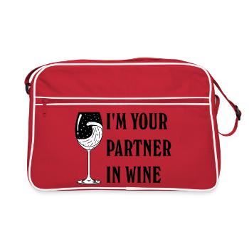 Ciel étoilé avec design en verre - Sac Retro - rouge/blanc - Devant