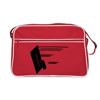Logo Stucadoortroffel pour porte en stuc en action - Sac Retro - rouge/blanc - Devant