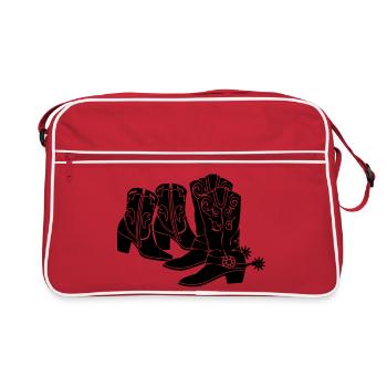 Ladies men western boots - Retro Bag - red/white - Front