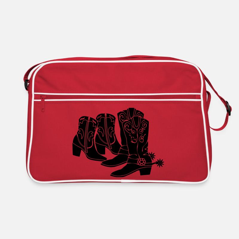 Ladies men western boots Retro Bag