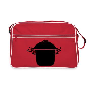 Poêle à soupe bouillante - Sac Retro - rouge/blanc - Devant