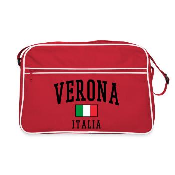 Verona Italia Design avec drapeau - Sac Retro - rouge/blanc - Devant
