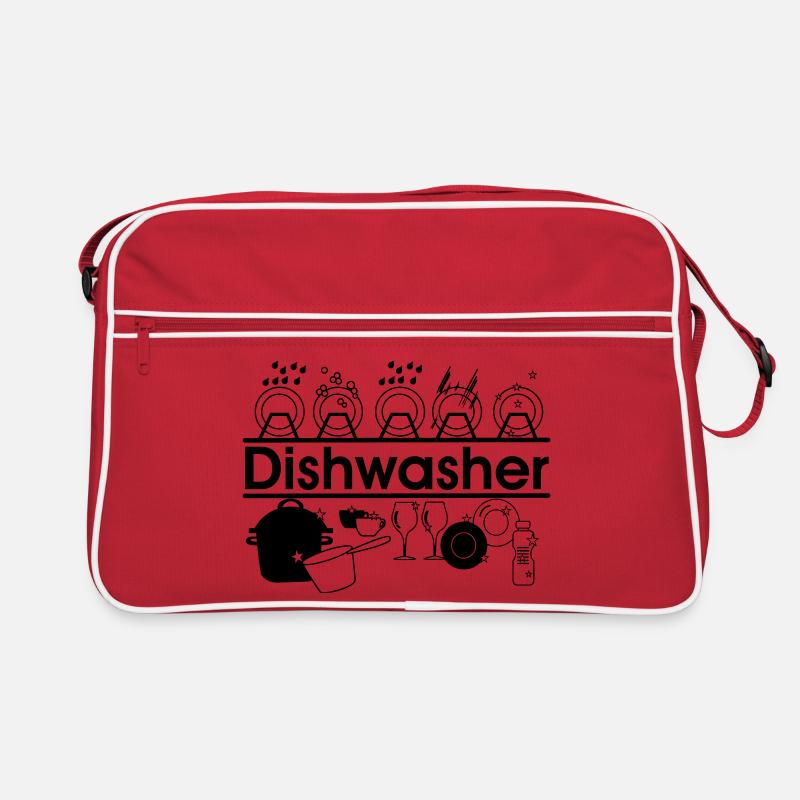 Dishwasher logo dishwashing kitchen Retro Bag