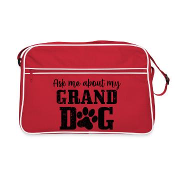 Posez-moi des questions sur mon grand chien - Sac Retro - rouge/blanc - Devant