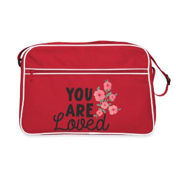 Vous êtes aimé - Sac Retro - rouge/blanc - Devant