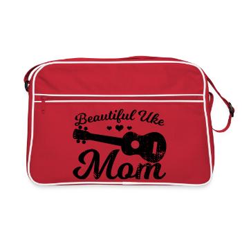 Beautiful Ukulele Mom - Retro Bag - red/white - Front