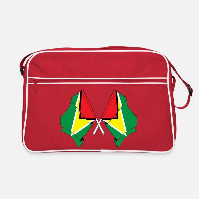 Two flags crossed of Guyana Retro Bag