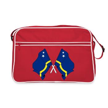 Deux drapeaux croisés depuis Curaçao - Sac Retro - rouge/blanc - Devant