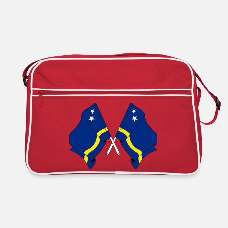 Zwei gekreuzte Flaggen von Curacao Retro Tasche