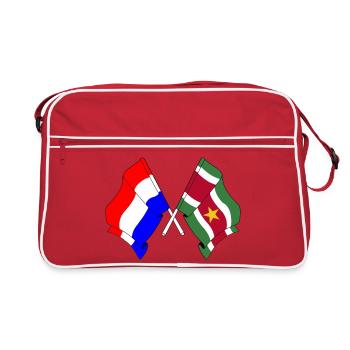 Flag of the Netherlands and flag Suriname - Retro Bag - red/white - Front