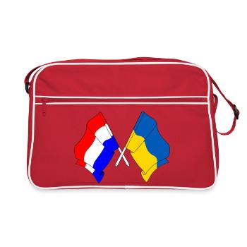 Flag of the Netherlands and flag of Ukraine - Retro Bag - red/white - Front