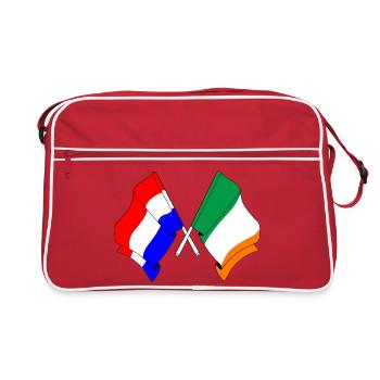 Flag of the Netherlands and flag of Ireland - Retro Bag - red/white - Front