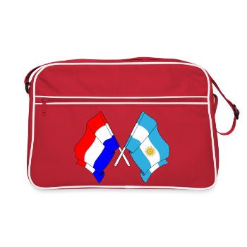 Flag of the Netherlands and flag Argentina - Retro Bag - red/white - Front