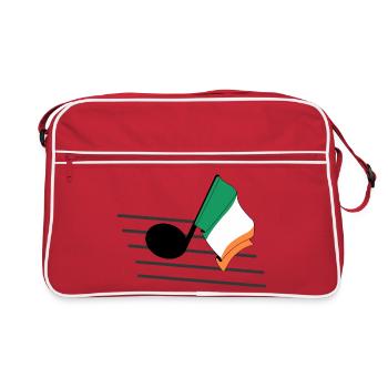 Flag music tone flag Ireland - Retro Bag - red/white - Front