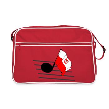 Flag music tone flag Poland - Retro Bag - red/white - Front