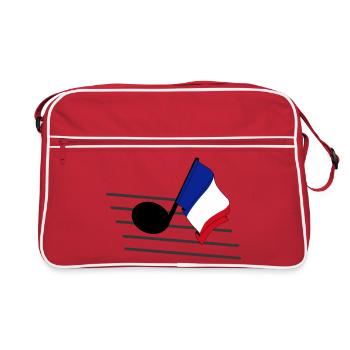 Flag music tone flag France - Retro Bag - red/white - Front