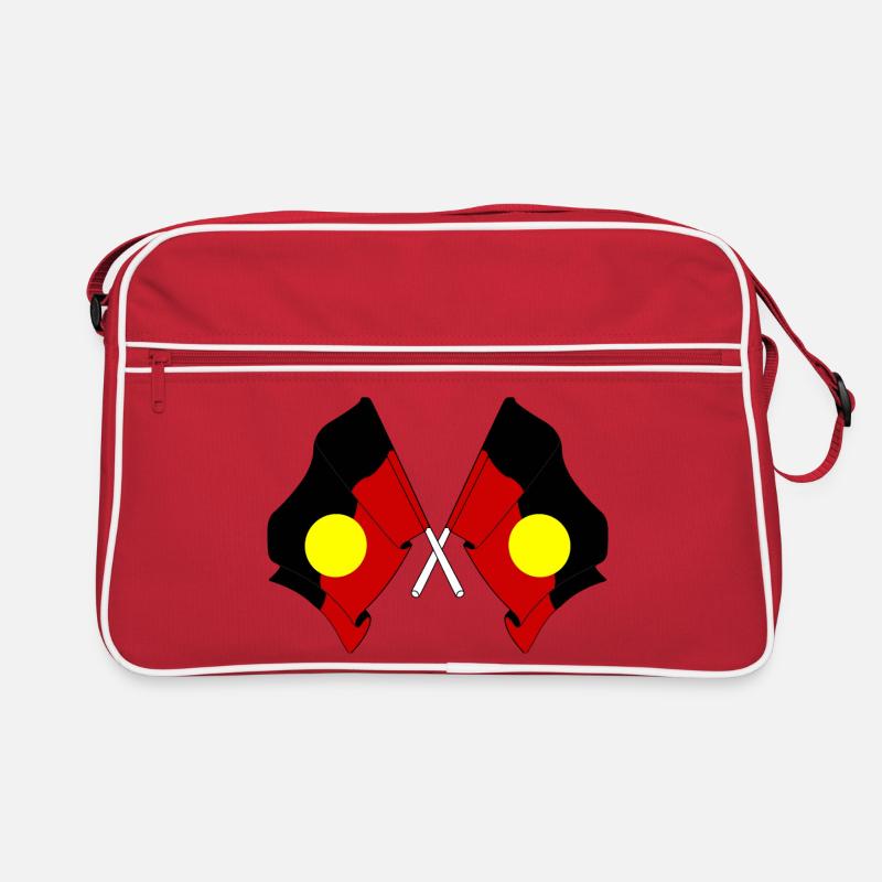 Deux drapeaux croisés par des Aborigènes Sac Retro