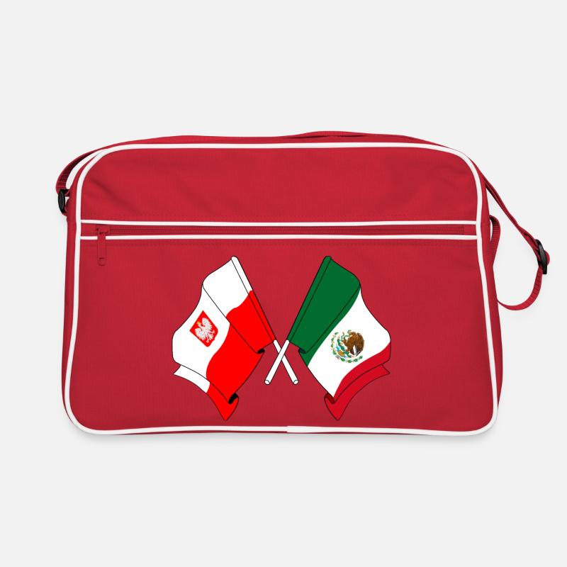 Drapeau de la Pologne, drapeau du Mexique Sac Retro
